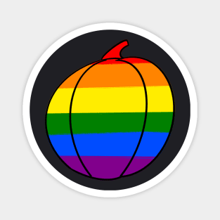 Rainbow pumpkin (Dark background) Magnet